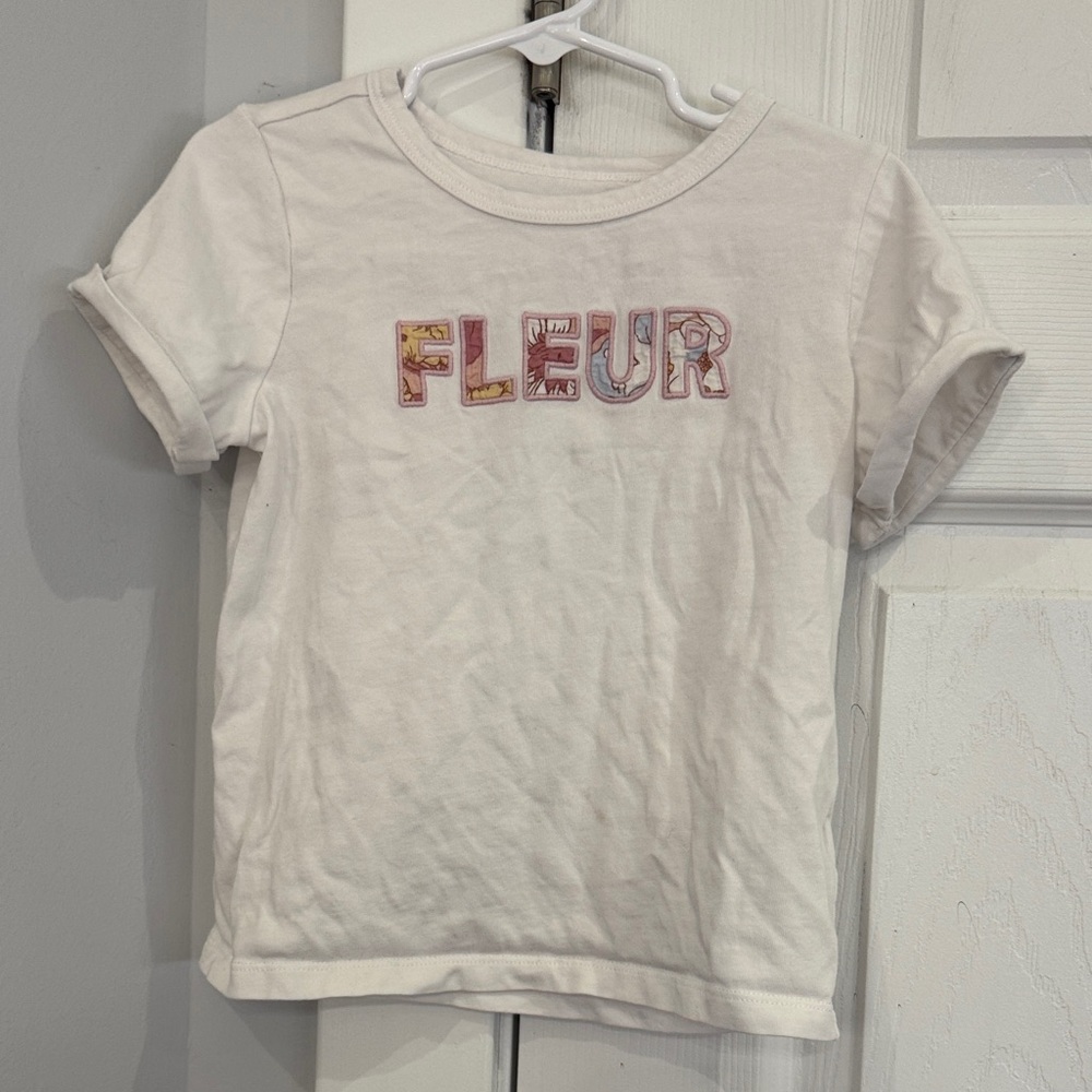 Janie and Jack White Fleur T-Shirt